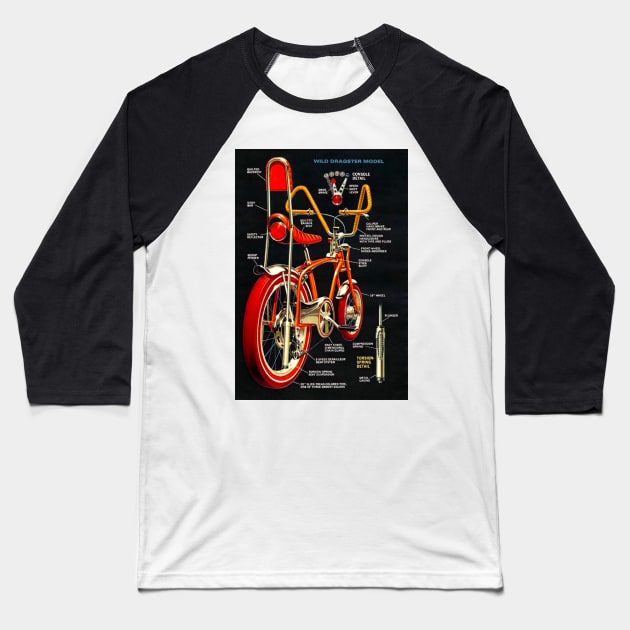 1969 Wild Dragster Bike Baseball T-Shirt by Pop Fan Shop